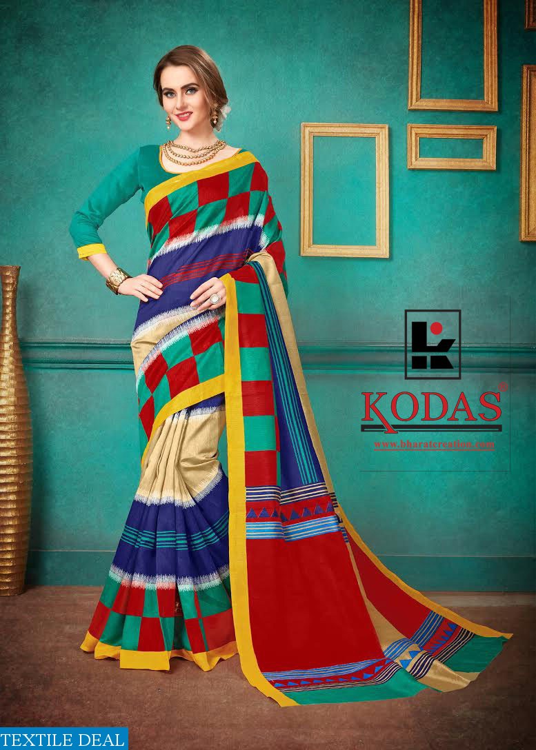 Kodas naaz Wholesale poly cotton Indian Saree